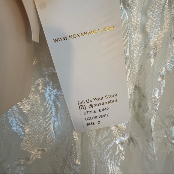 NEW Nox Anabel E442 Embroidered Tulle Wedding Gown Dress - Picture 6 of 11